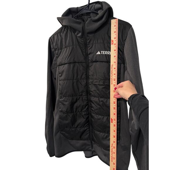 NEW! Adidas Womens M Terrex $130 Hybrid Insulated Hiking Jacket Puffer Black - Picture 5 of 8